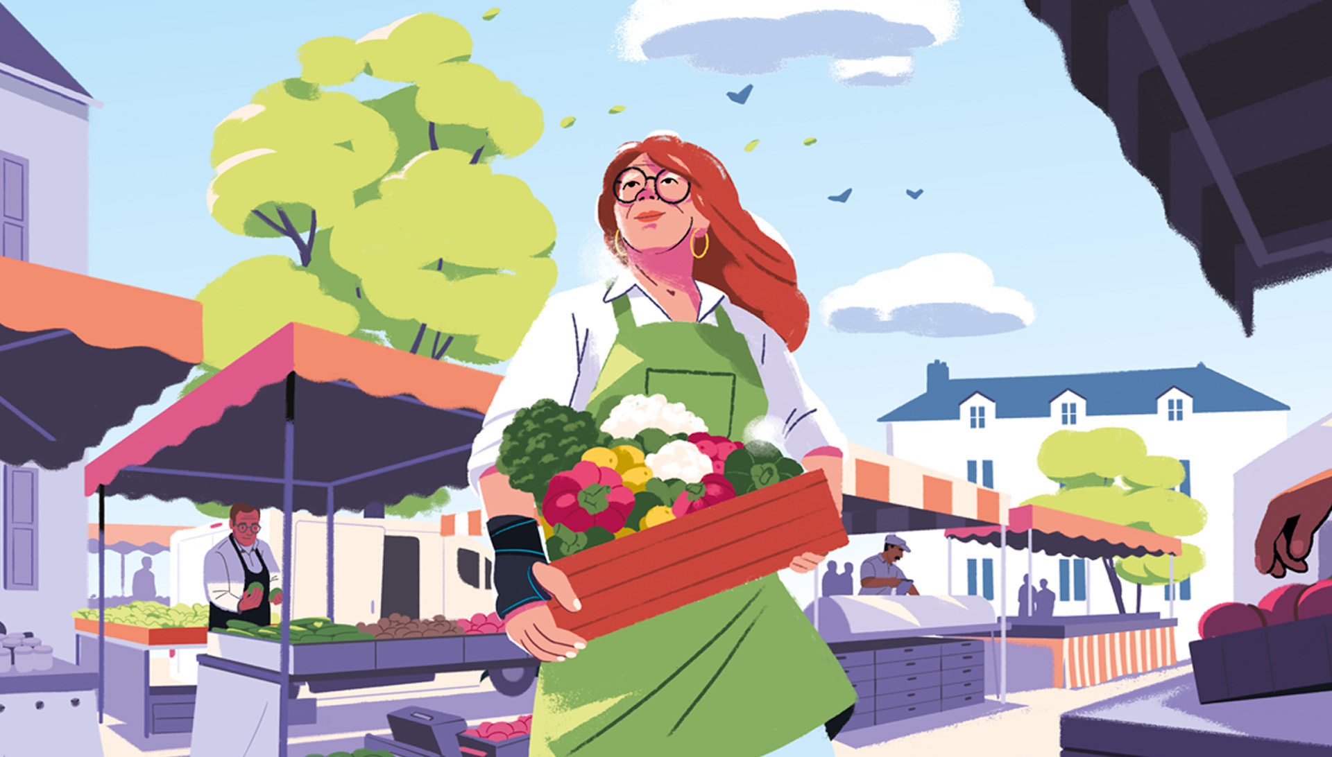 Orliman campain character design fagostudio heroes illustration orliman advertising campaign people texture women