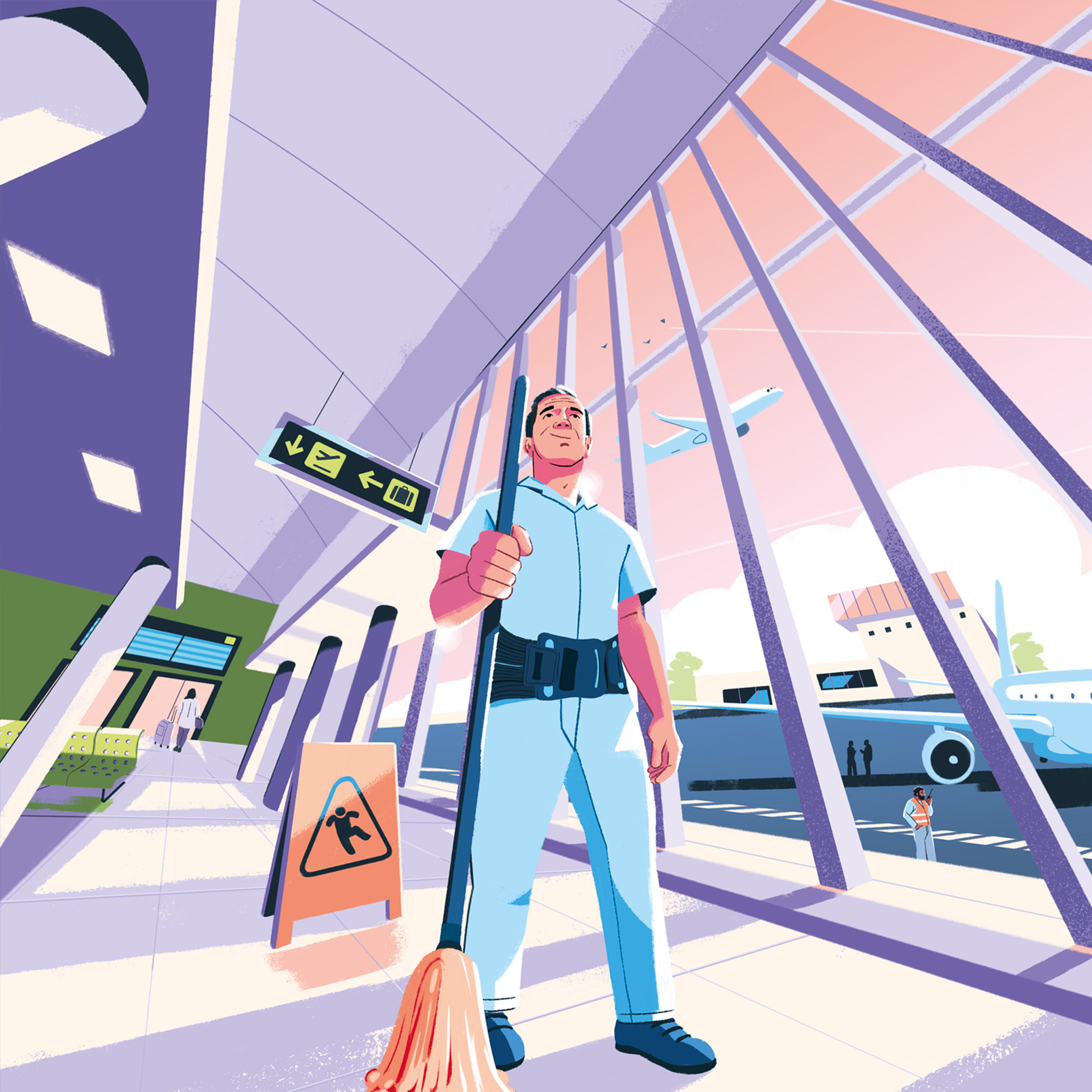 Orliman advertising campaign ambiant campaign character design fagostudio illustration people texture