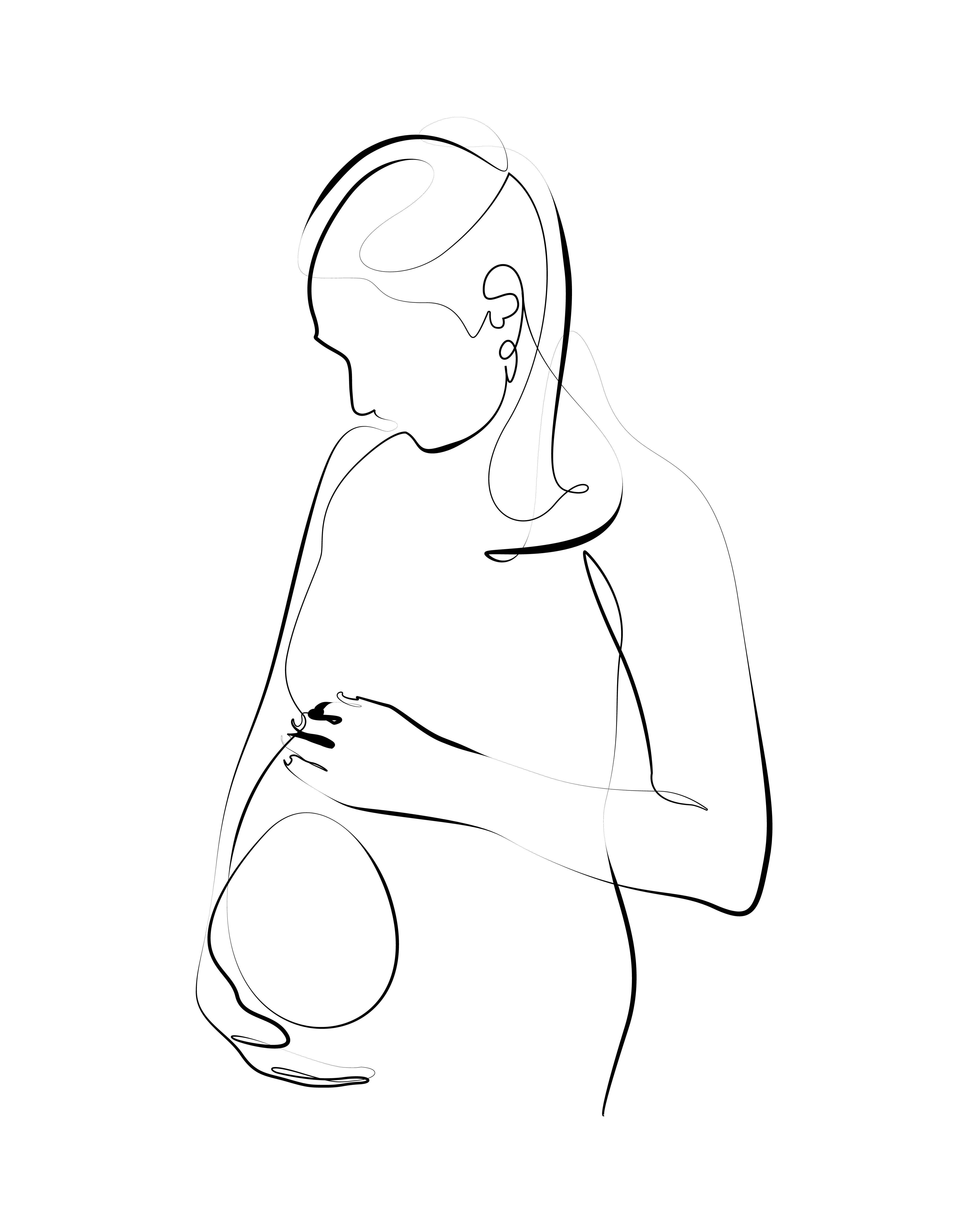 Mother hood Art branding design femininear graphic design illustration illustration art line art minimalillustration minimallineart one line art vector