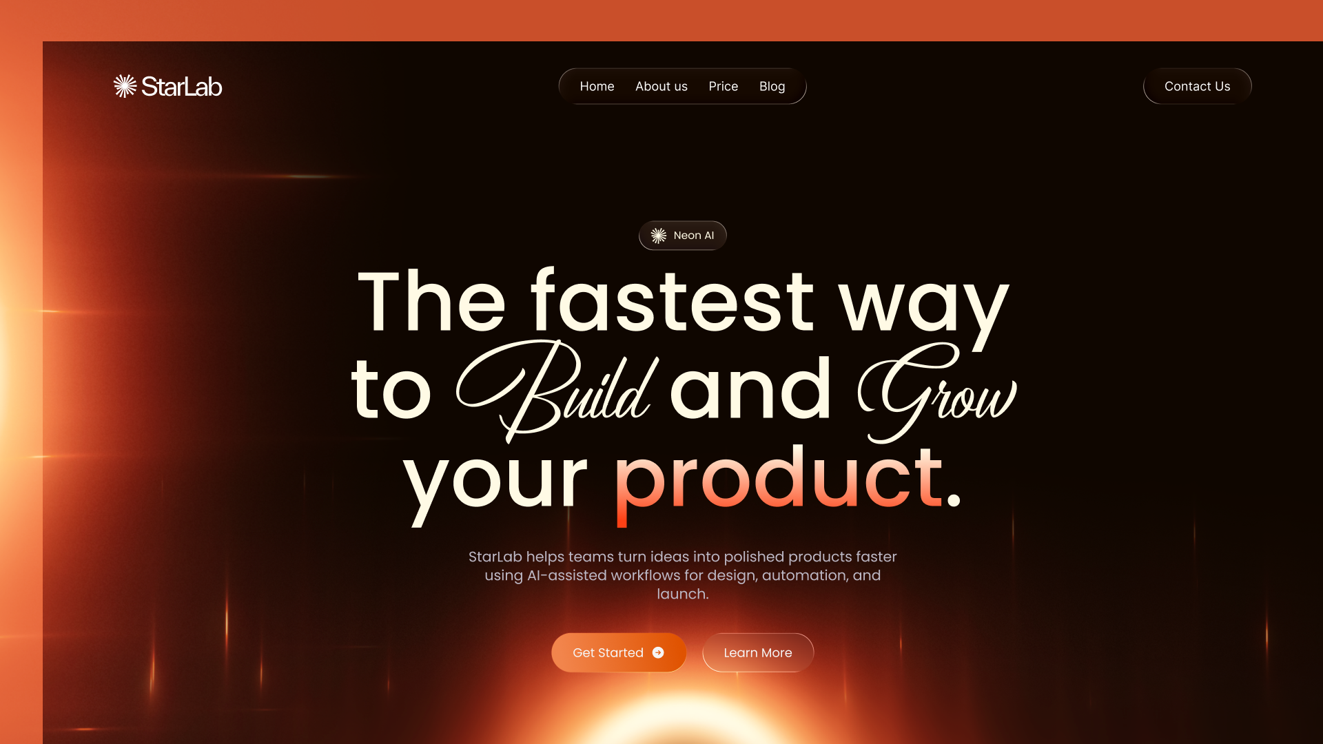 AI-Powered Launch Experiences ai branding creative design digital figma inspiration logo product starlab ui web website