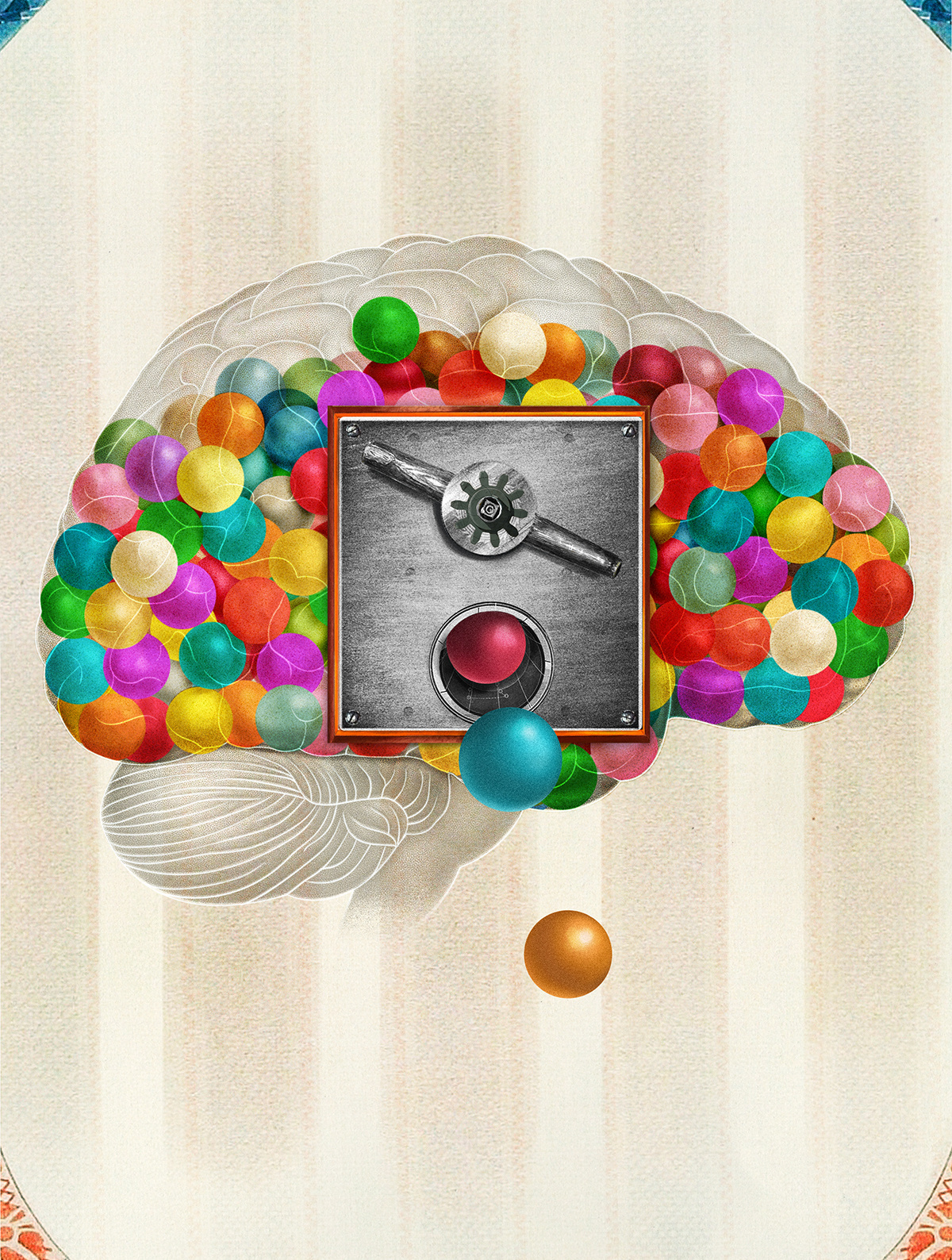 Sugar Fix art book illustration brain conceptual design digital editoral health illustration science