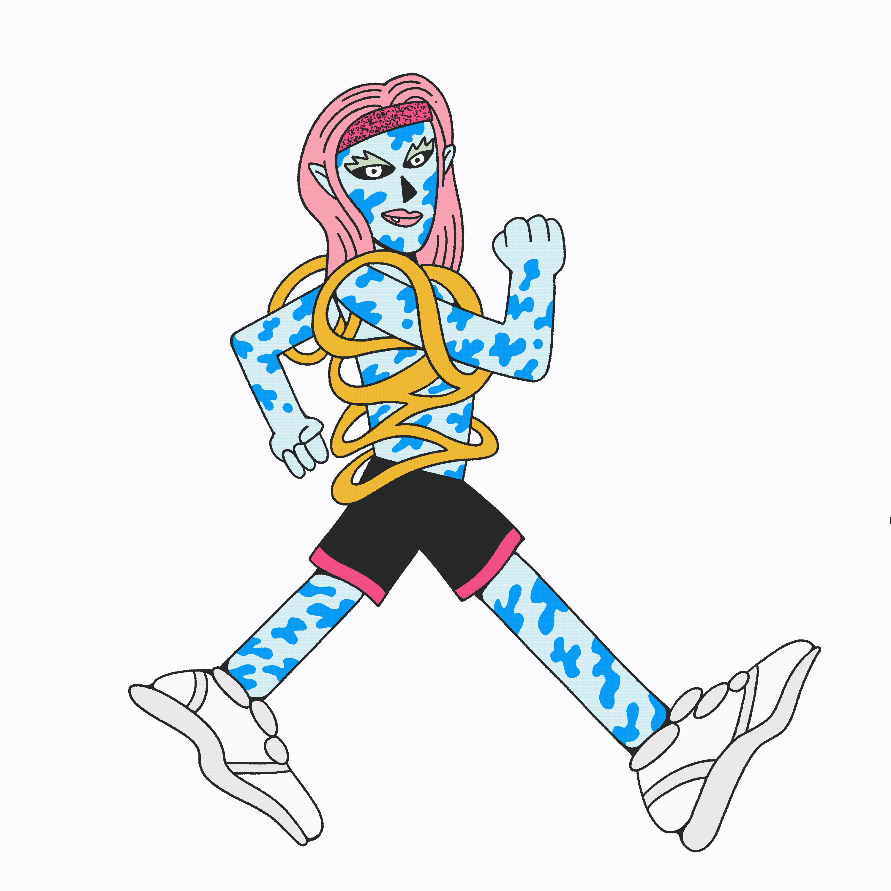Walking gang animation character design graphic design illustration motion design walking