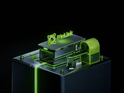 3D Isometric Modern Illustration 3d 3d art blender client crypto dark design factory freelancer glass green illustration isometric art neon