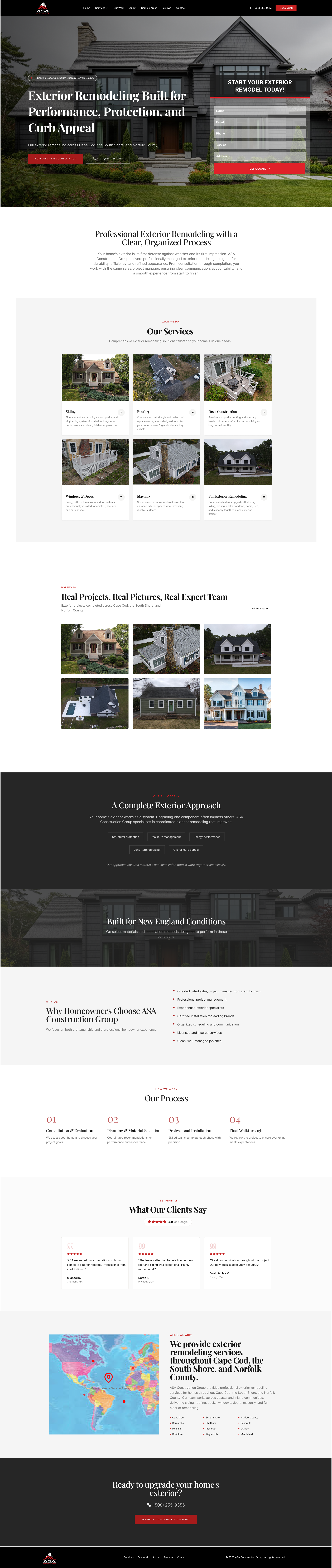 New Modern Website Design For ASA Construction Group | Website adobe xd construction group construction website figma graphic design landingpage ui user experience user interface design ux ux website web design website