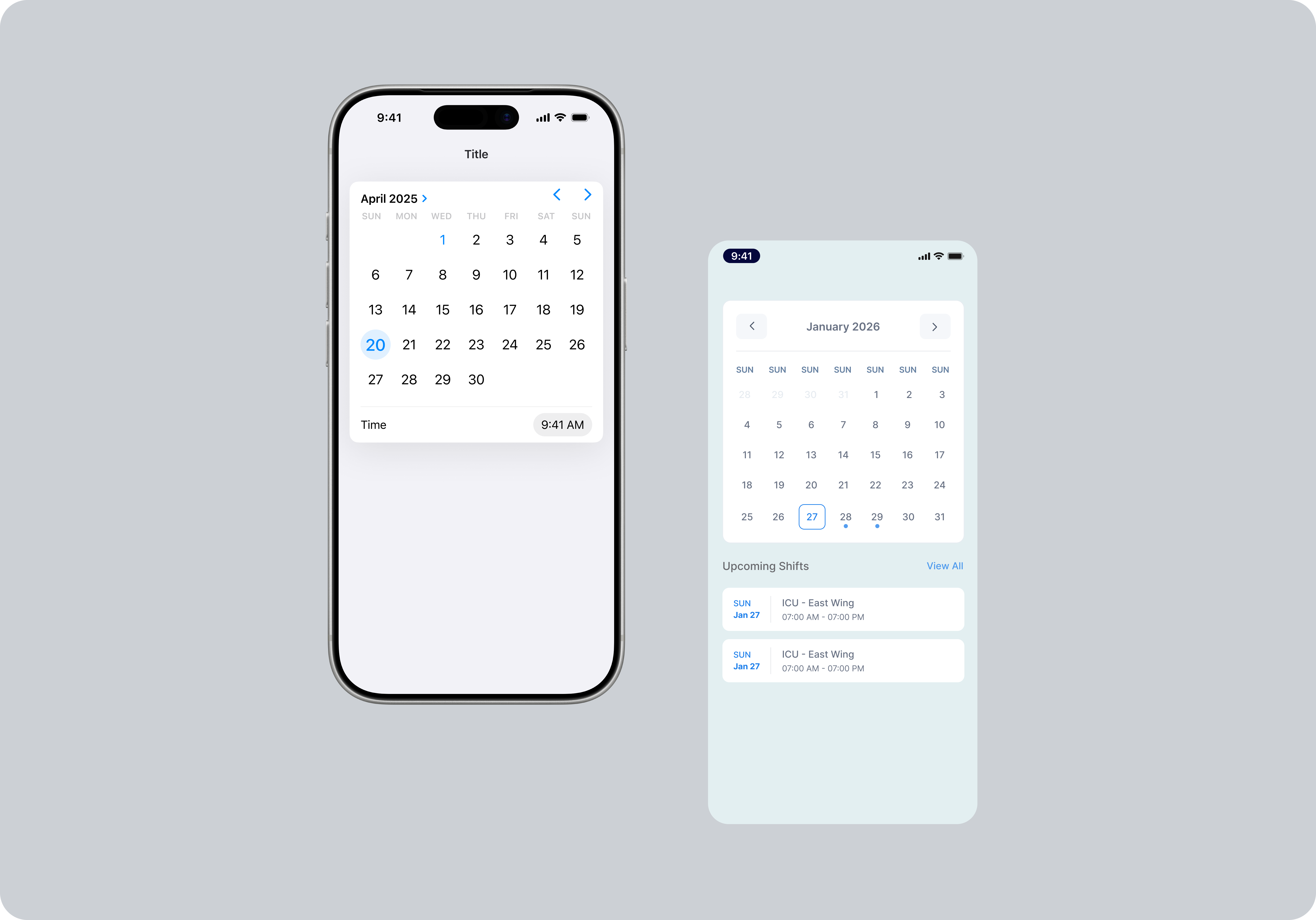 Calendar UI — Clean & Intuitive Monthly View calendarui dailyui designinspiration mobiledesign productdesign uidesign uxui