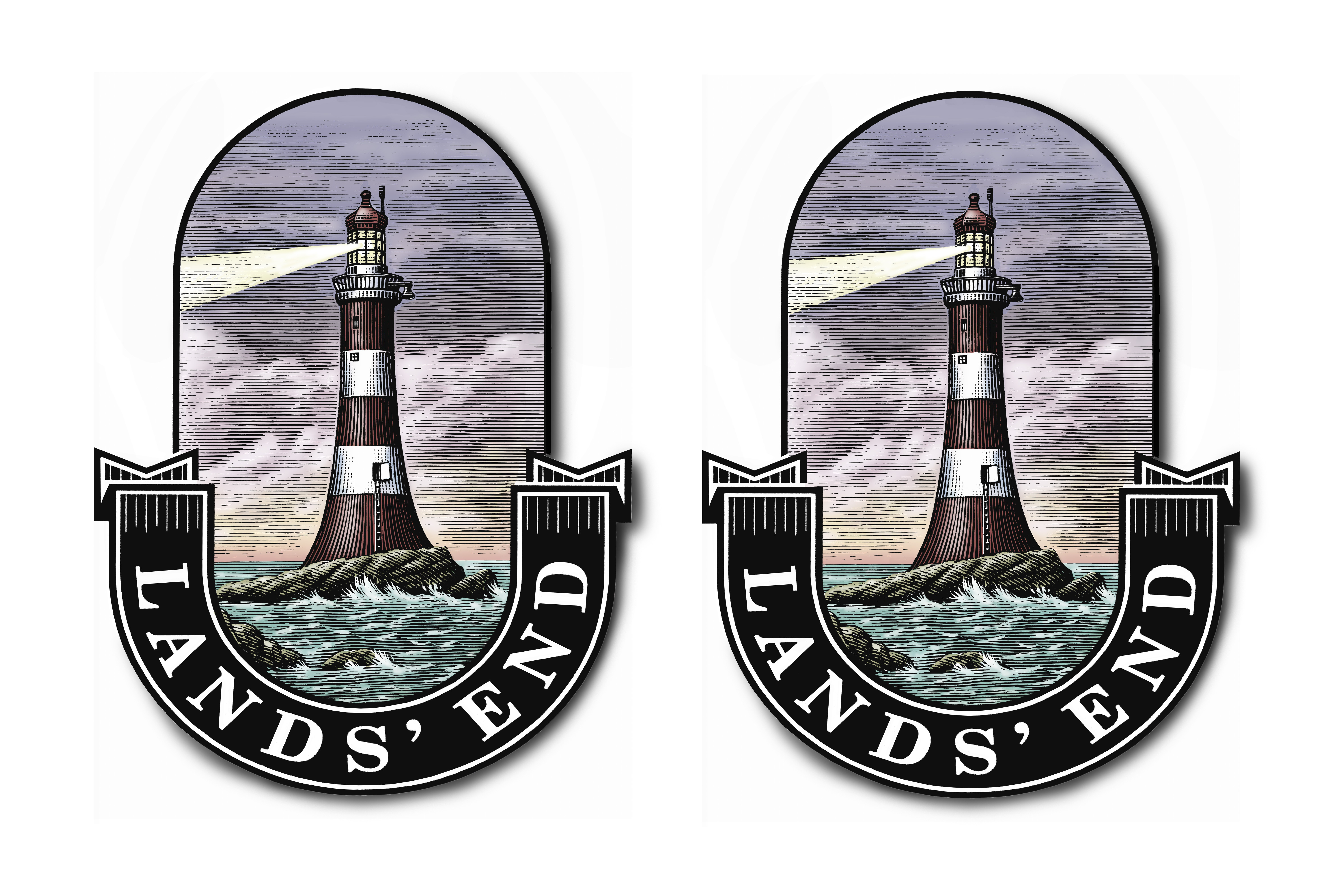 Land's End Brand Mark created by Steven Noble artwork brand mark branding design engraving etching illustration lands end line art logo scratchboard steven noble visual identity woodcut