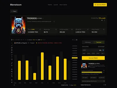 Memeloom | The First Meme Fair Launch Platform on Solana graphic design ui ux
