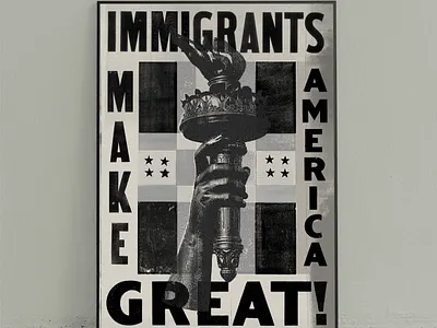 Liberty Poster america freedom ice immigrants letterpress liberty poster print typography usa wood block