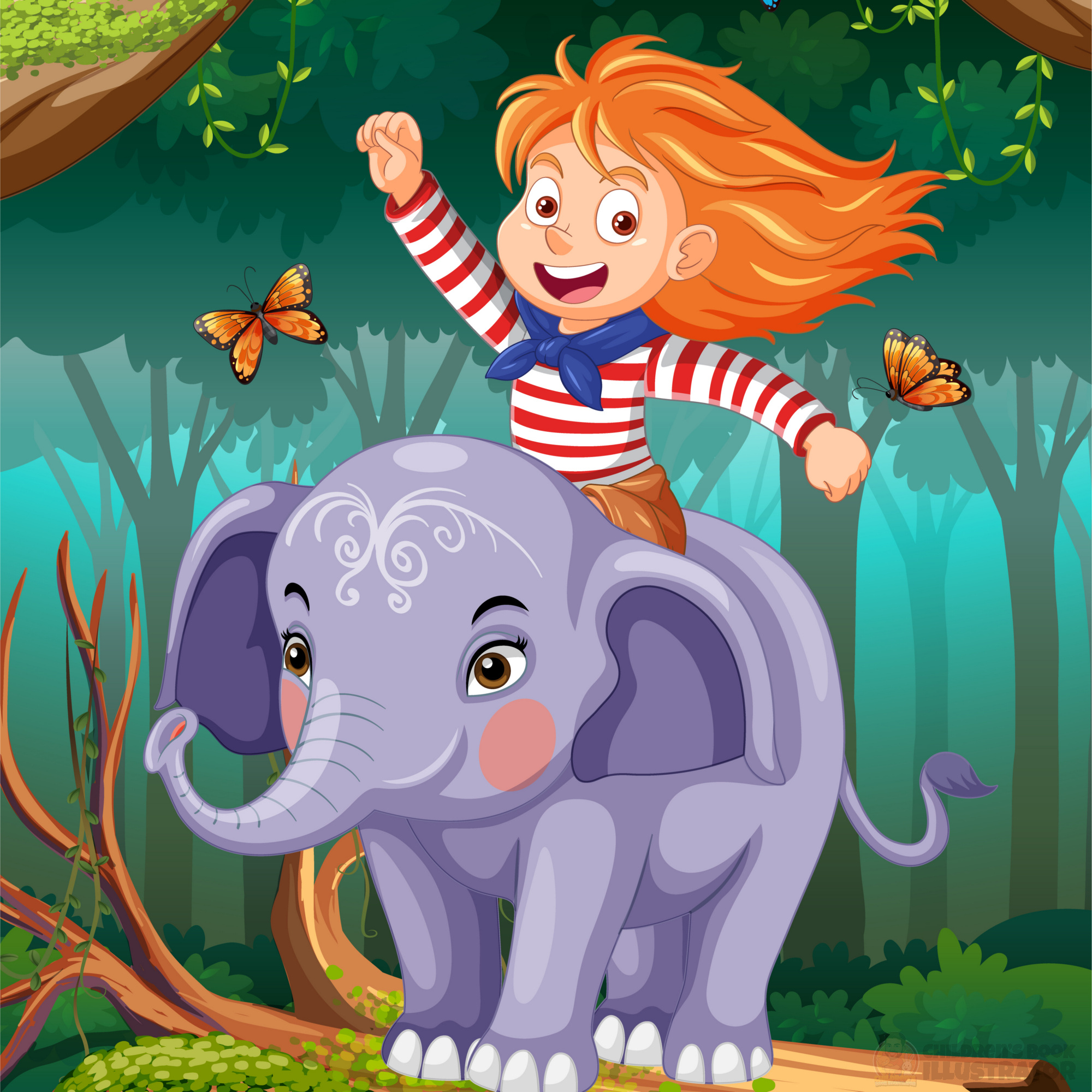 Jungle Joyride - Whimsical Children's Book Illustration animal characters book layout design character design childrens book illustration custom illustrations digital painting educational illustrations hand drawn juvenile fiction art middle grade cover art nursery art picture book art storyboard artist vibrant colors visual storytelling watercolor style whimsical storytelling