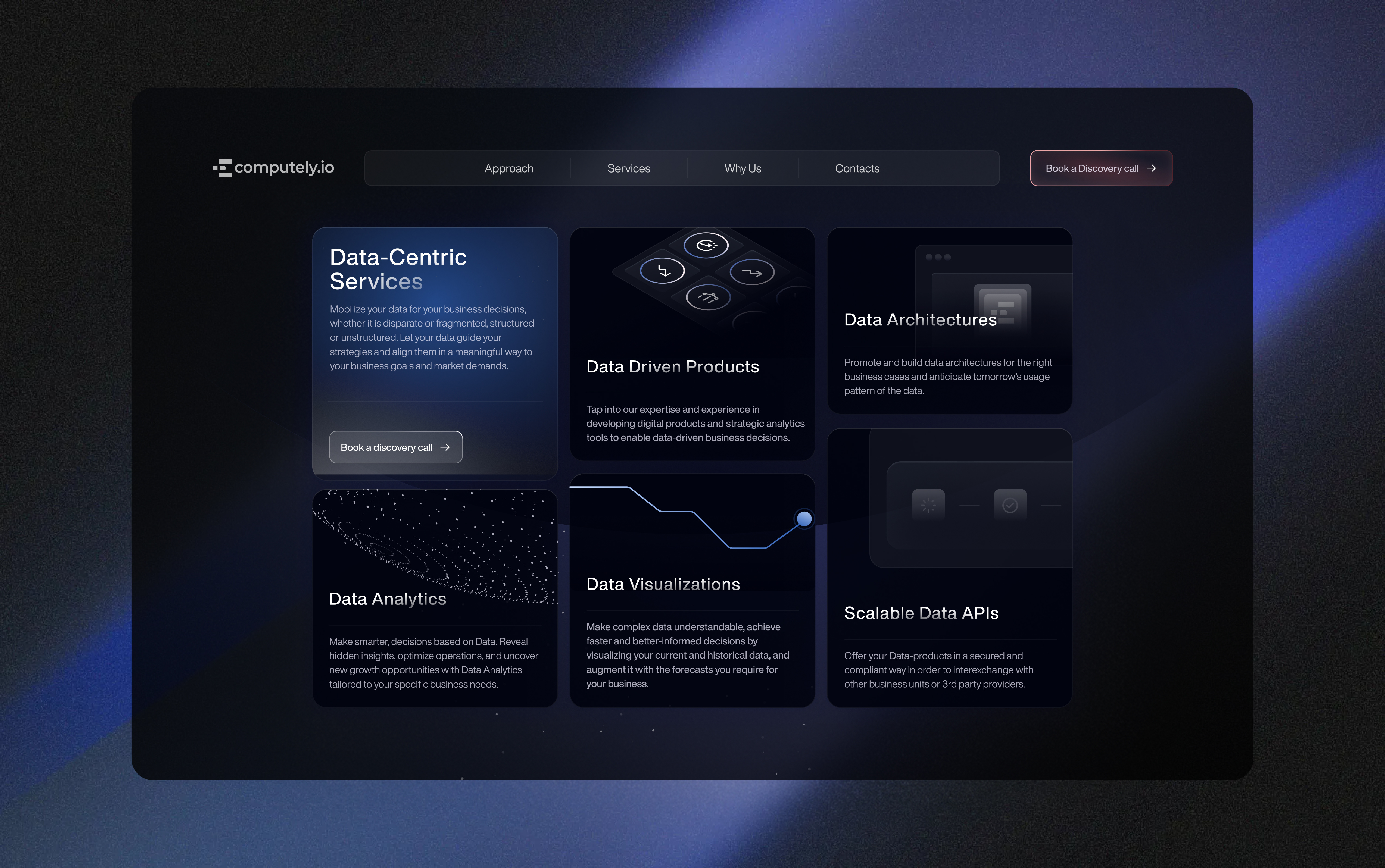 Example of Computely - Landing Page Service Bento