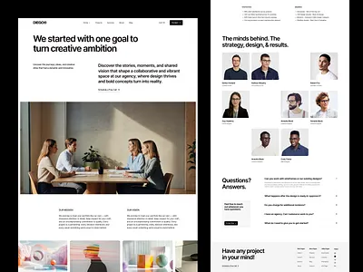 About Us Page agency agency landing page agency ui design agency website creative agency digital agency landing page portfolio webdesign