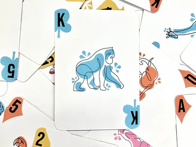 Zoo Playing Cards graphic design illustration illustrator print print design