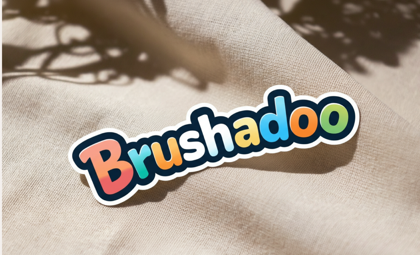 Brushadoo — Brand Identity & Visual Design Guidelines baby logo bran brand identity branding business logo child logo company logo design graphic design kids business kids logo logo stationary design text logo vector