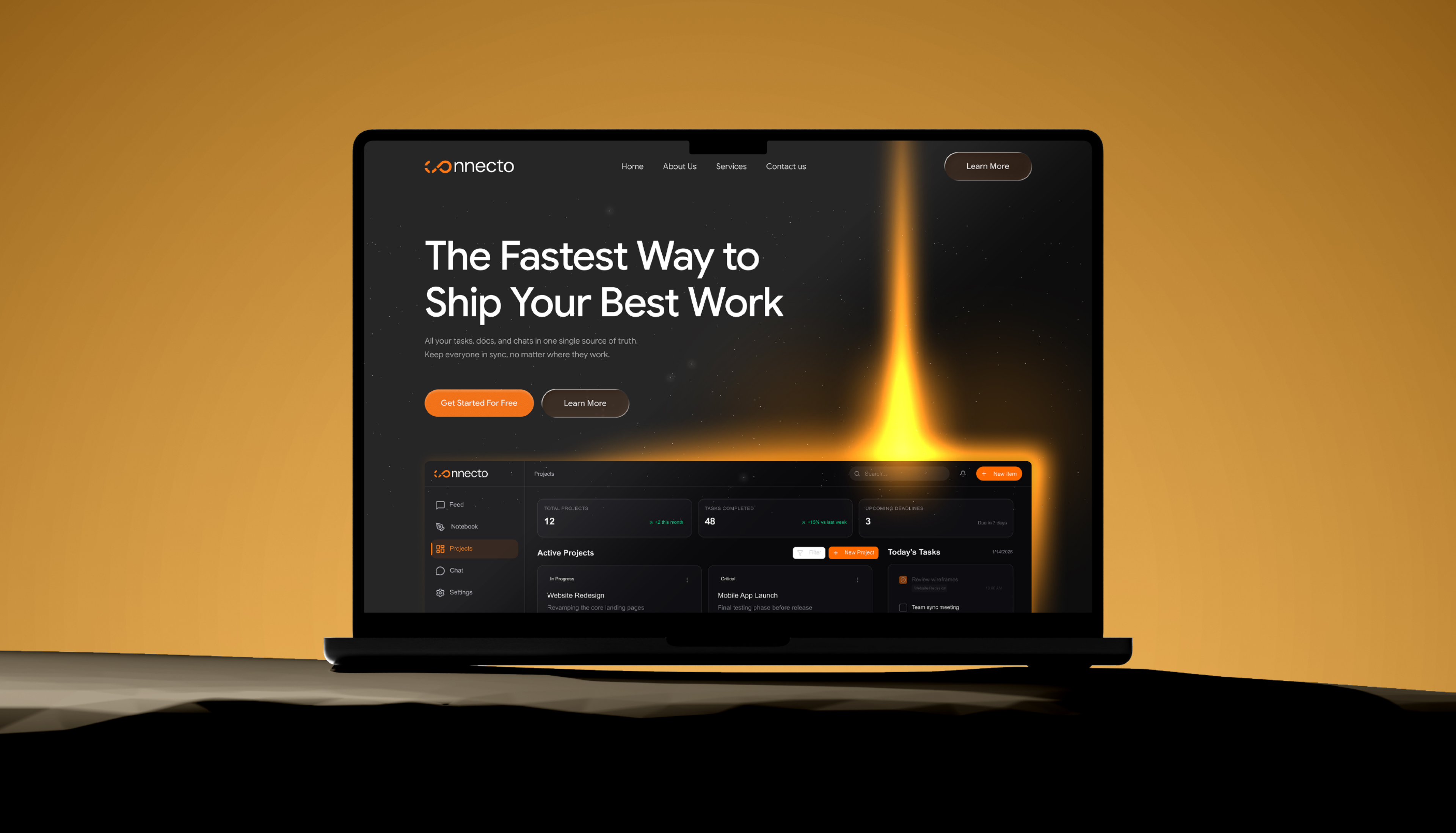 Connecto Landing Page Design branding dashboard landing page landing page design product design saas saas landing page ui ui design uiux ux design uxui web design website design