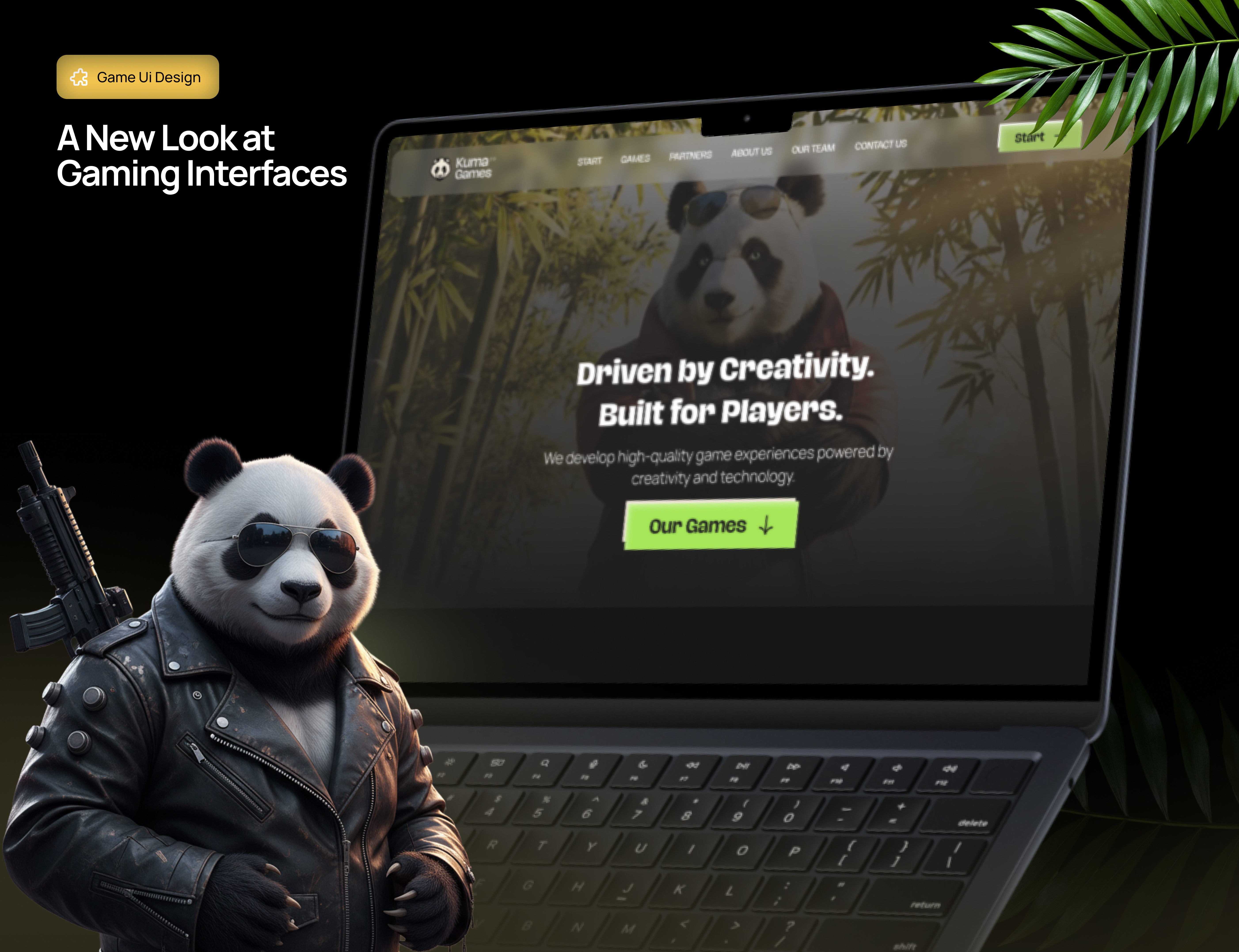 Game Agency Web Site Ui Design game gaming graphic design interface landingpage motion graphics onepage social team ui ux website