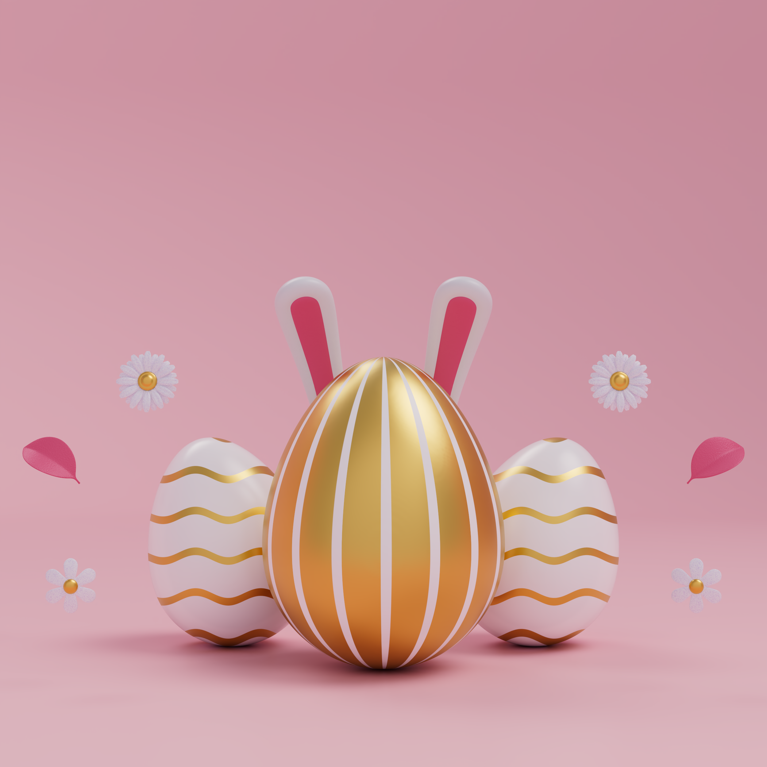 Easter Decorative Eggs Commission for Freepik 3d 3d art adobe photoshop animation branding cinema4d design illustration