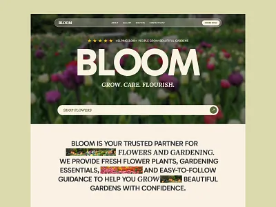 Plant & Garden eCommerce Website UI Design design ecommerce flower gardening landing page plant replo shopify shopify store ui design web design website website design wordpress