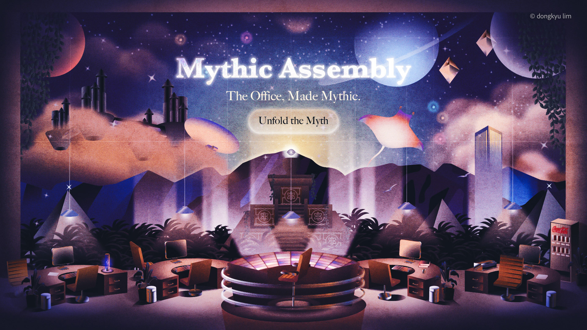 Mythic Assembly - Concept Art ambient dreamlike emptiness futuristic hero illustration illustration mythic