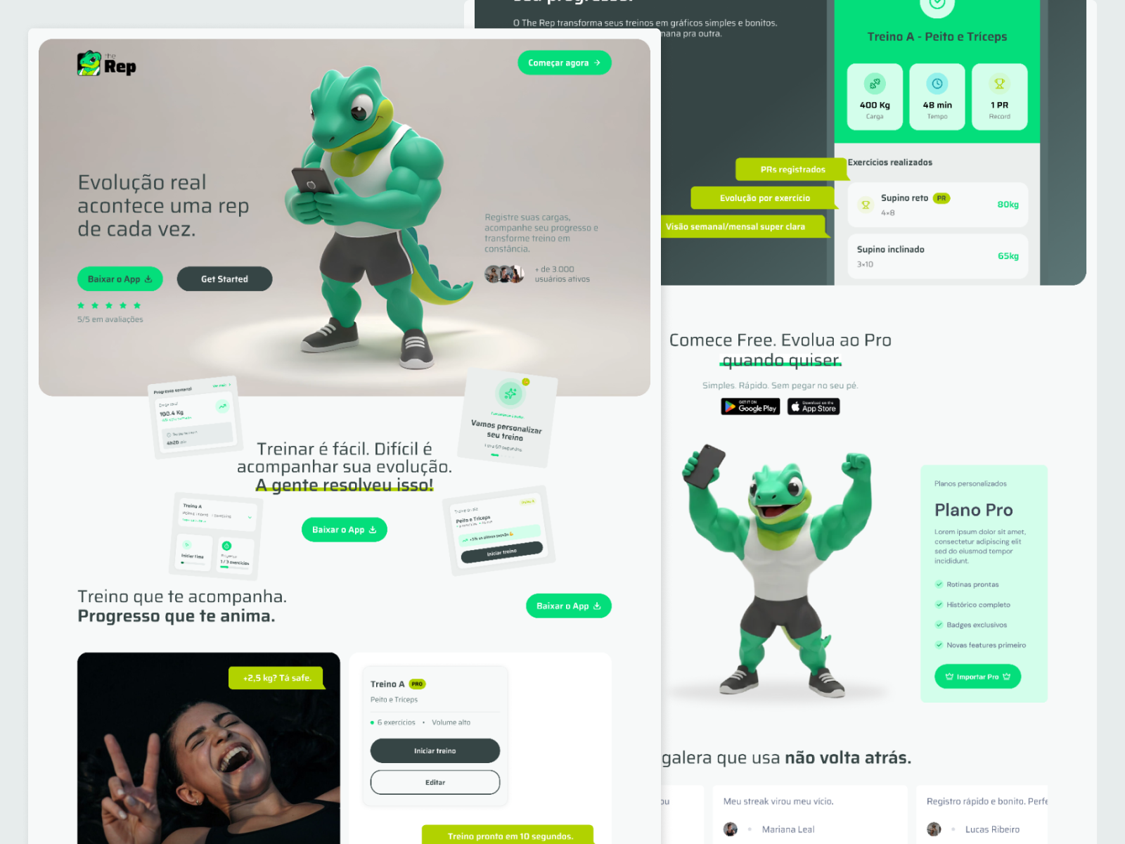 Landing Page | The Rep 3d animation design ui ux
