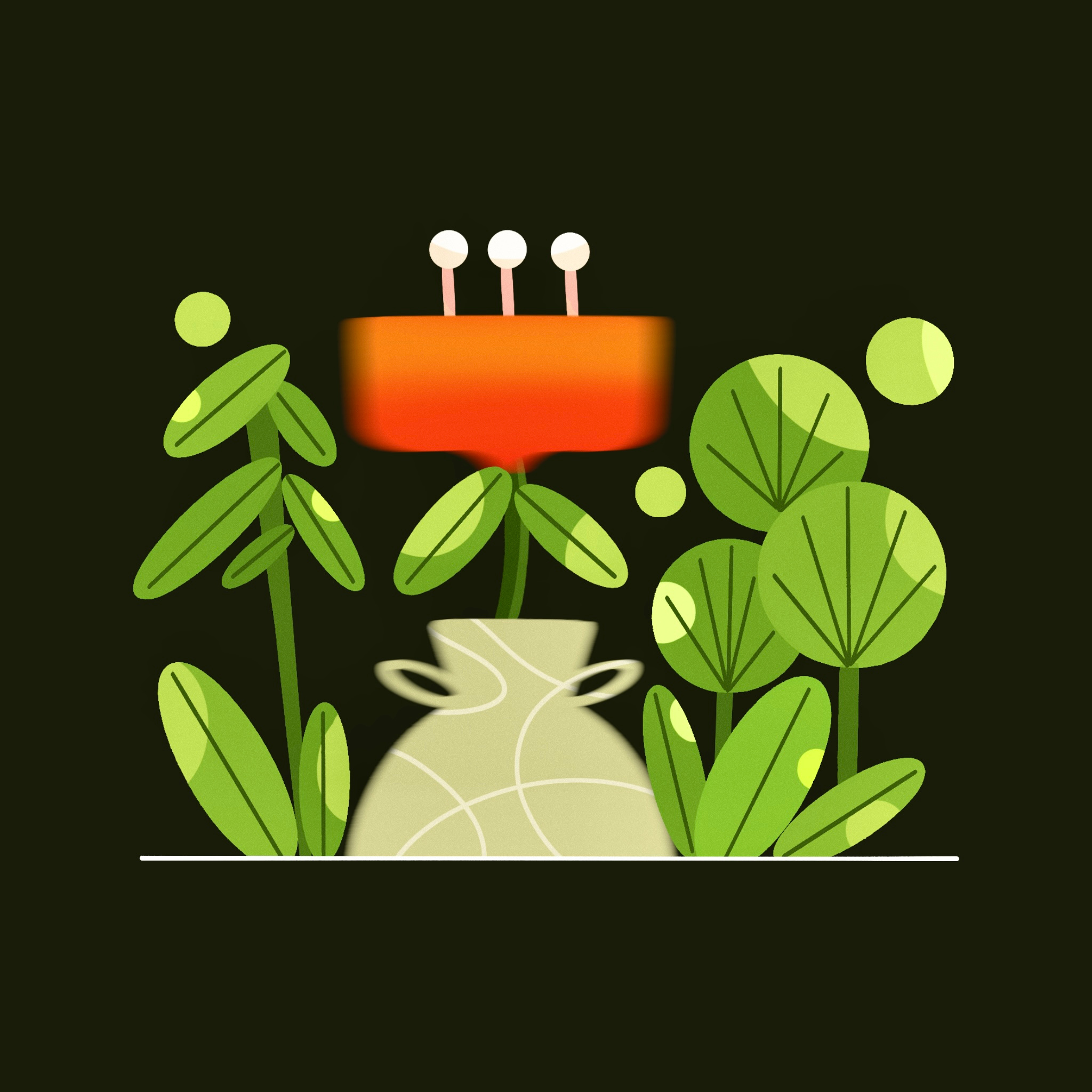 Garden of Joy dribbble flat garden graphic design illustration procreate vector