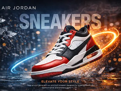 Air Jordan Poster Design concept art graphic design poster design shoes