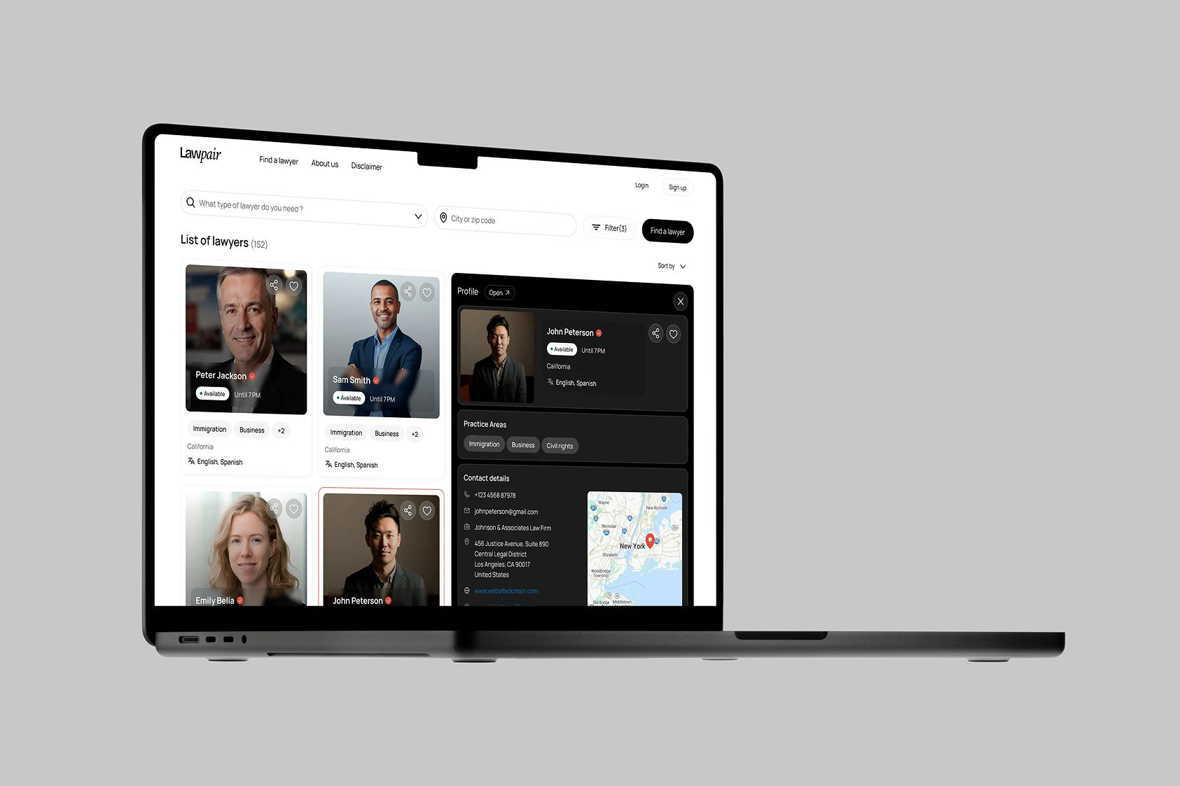 Example of Landing Page Design (Framer/Webflow)