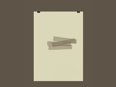 Cellotape | Typographical Poster font graphics grqphic design letters poster sans serif simple tape text typography