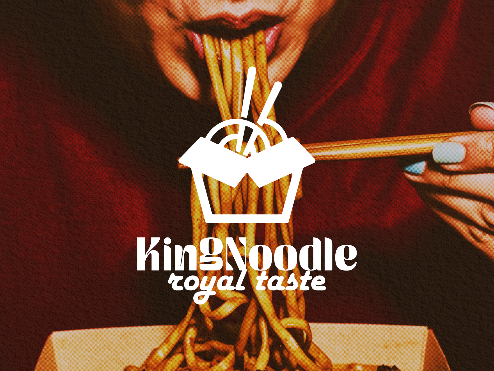 King Noodle Logo and Visual Design asian brand branding design food graphic design inspiration king logo modern noodle restaurant royal taste trend vector