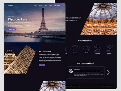 Travel Website Concept clean dark design landing page landing page design purple travel travel landing page travel website ui ux webdesign website design