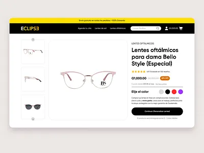 Eyewear Product Detail Page Design (PDP) for Ecommerce | UI/UX ecommerce design ecommerce ui ux eyewear ecommerce glasses ecommerce graphic design optical store pdp design product detail page product page design ui ui design uiux ux web design website