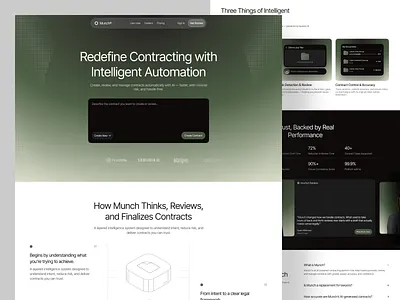 Munch - AI Contract Lifecycle Management Website ai ai contract ai contract landing page ai contract website ai landing page ai website business website clean contract contract platform design landing page landing page design service landing page service website web web design website website design