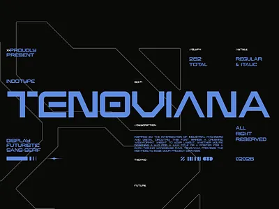 TENOVIANA - Techno Sci-Fi Display Sans-Serif cyberpunk font future ui ux