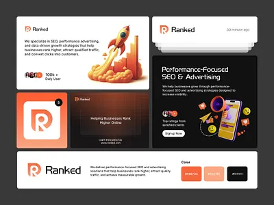 Creative Agency Logo & Branding / Social Media design – Ranked app design brandidentity branding digitalmarketing dribbble graphic design logo logodesign marketingagency minimaldesign modernlogo performancemarketing seo social media design startup startupbranding webdesign