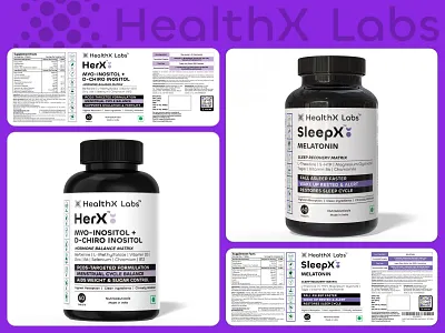 Wellness Essentials Packaging System for HealthX Labs branding clinical design consumer wellness graphic design health packaging logo modern packaging nutrition brand package identity print branding supplement label wellness design