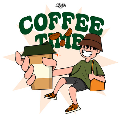 It’s Coffee Time branding character concept design graphic design illustration typography
