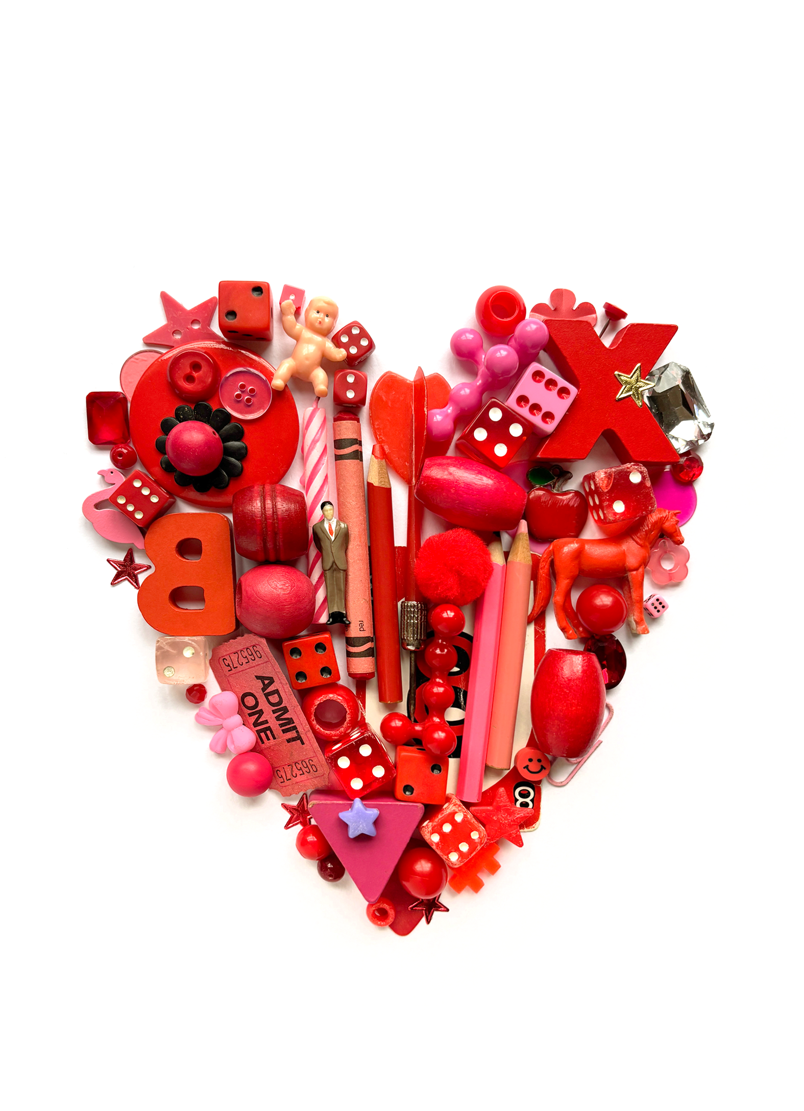 I Heart Things 3 collage collection color design graphic design heart red