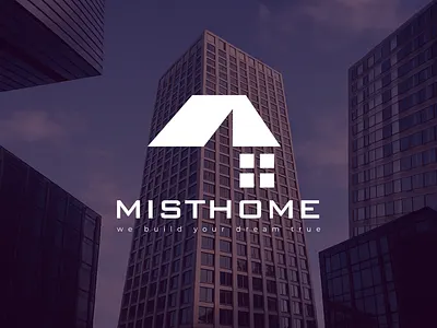 Real estate - construction Logo architecturalgraphics brandidentity cityscapedesign constructionlogo corporatebranding digitalbranding dreamhome homebuilder logobackground logodesign minimalistlogo misthome mlogo modernarchitecture propertymarketing realestateagency realestatebranding realestatevisuals skyscraperart urbandesign