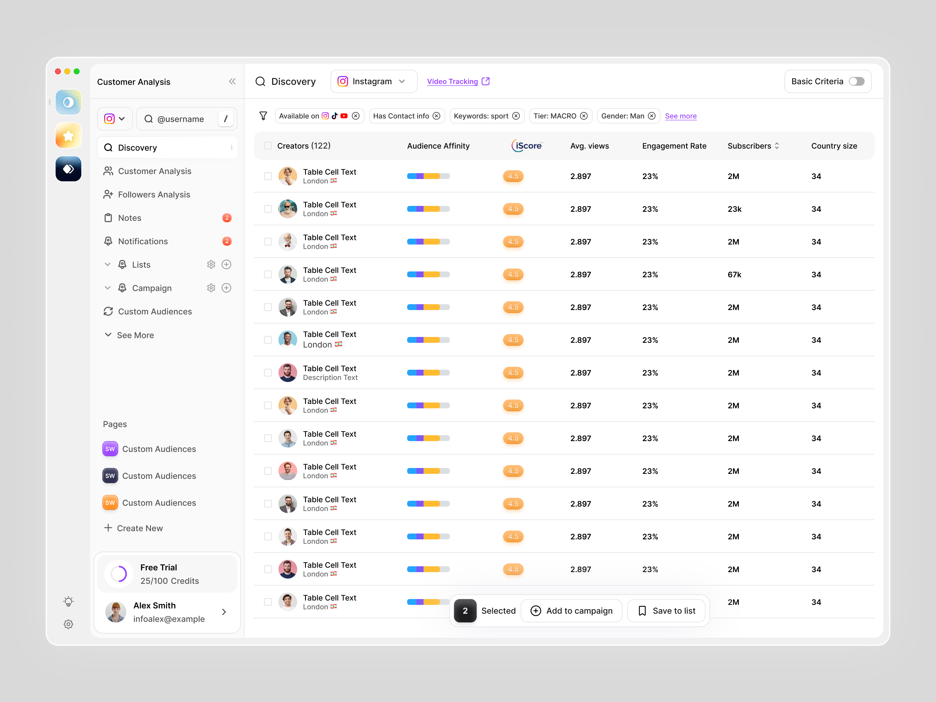 Inflacher Table List 3d animation branding graphic design logo motion graphics ui