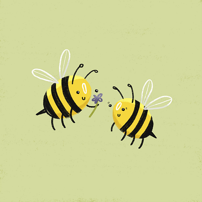 Bee mine | cel animation animation bee mine cape town south africa cel animation cute illu illustration illustrator kidslitart procreate valentines day