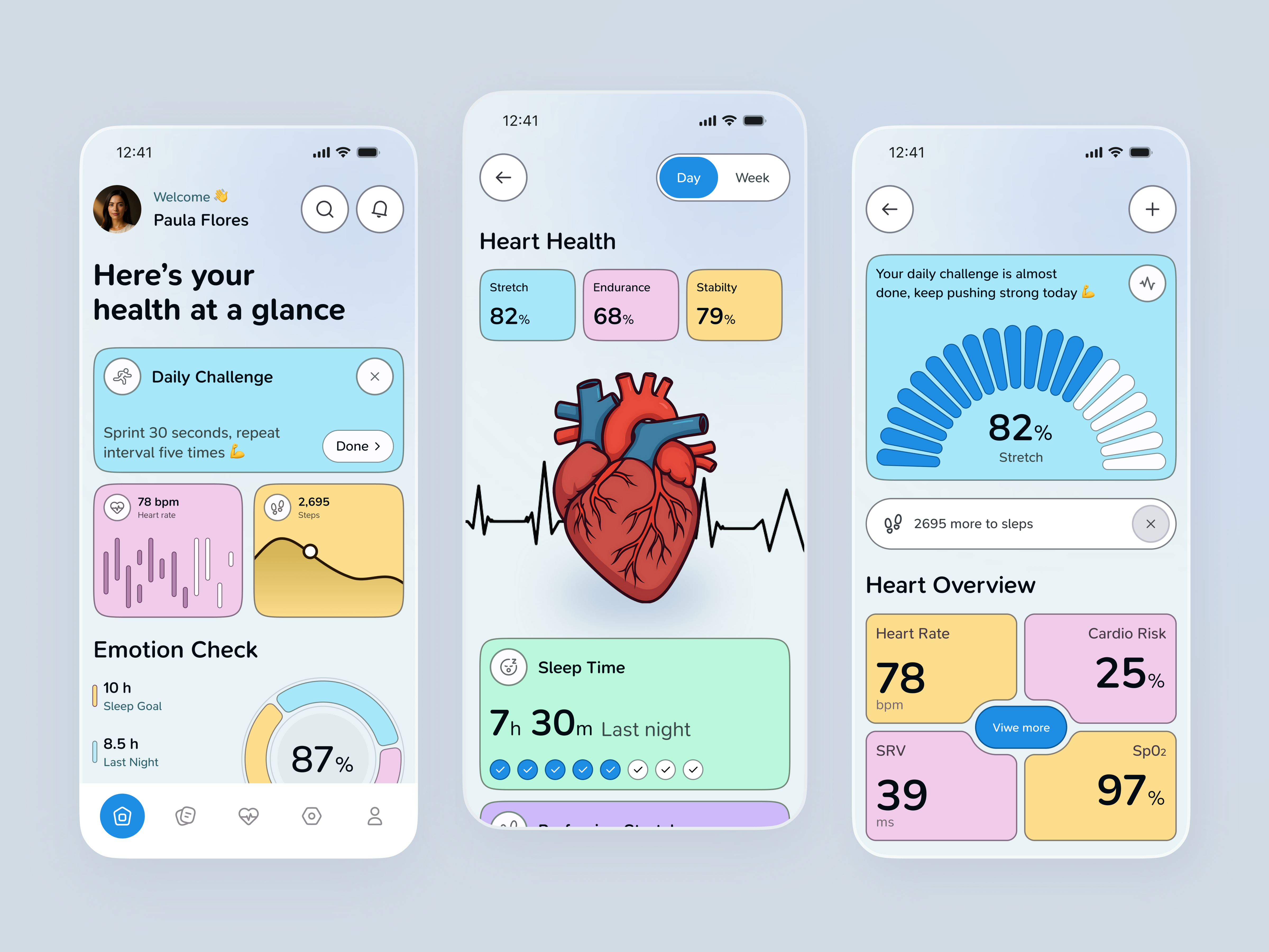 Healthcare Mobile App UX Design | Smooth & Intuitive Experience app design app ui health care health care technology health tech healthcare app healthcare interface healthcare ux heart app heart check heart health heart monitoring ios app medical app mobile app mobile app design patient care ux design wellness app