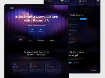 AI Chat Landing page design 3d ai animation branding chat dailyui design graphic design homepage illustration landing page logo motion graphics ui ux web webdesigner website