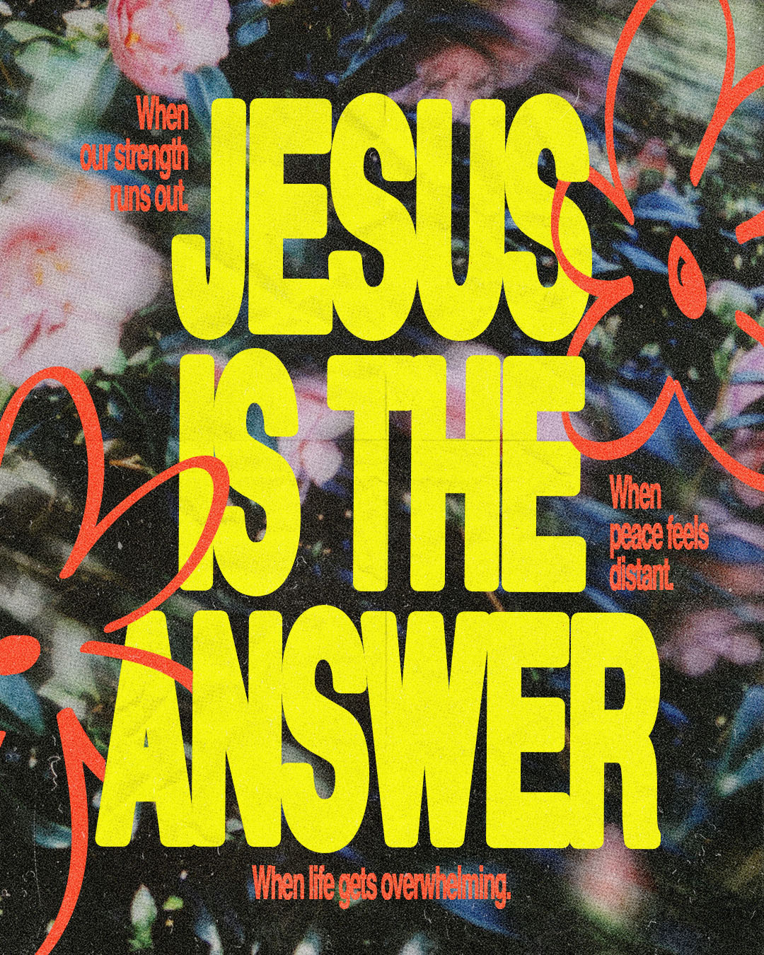 Jesus is the answer | Christian Poster christian church editorial design god graphic design jesus poster sermon social media type design