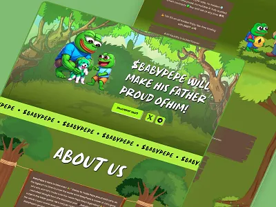 Pepe Coin Landing page animation l landing page landingpage meme meme coin website memecoin landing page memecoin landingpage memecoin website memecoin website design pepe pepe coin landing page pepe coin website web design web site website website design