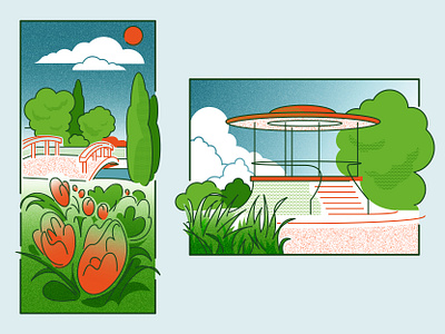 LE SQUARE SAINT-ROCH ambient design graphic design illustration nature vector