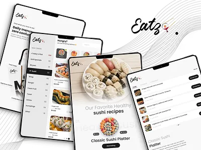 Smart Food Menu UI Experience branding digital design digital menu food category food menu design food menu ui graphic design landing page design mobile app design restaurant app sushi menu tablet menu ui uiux website design