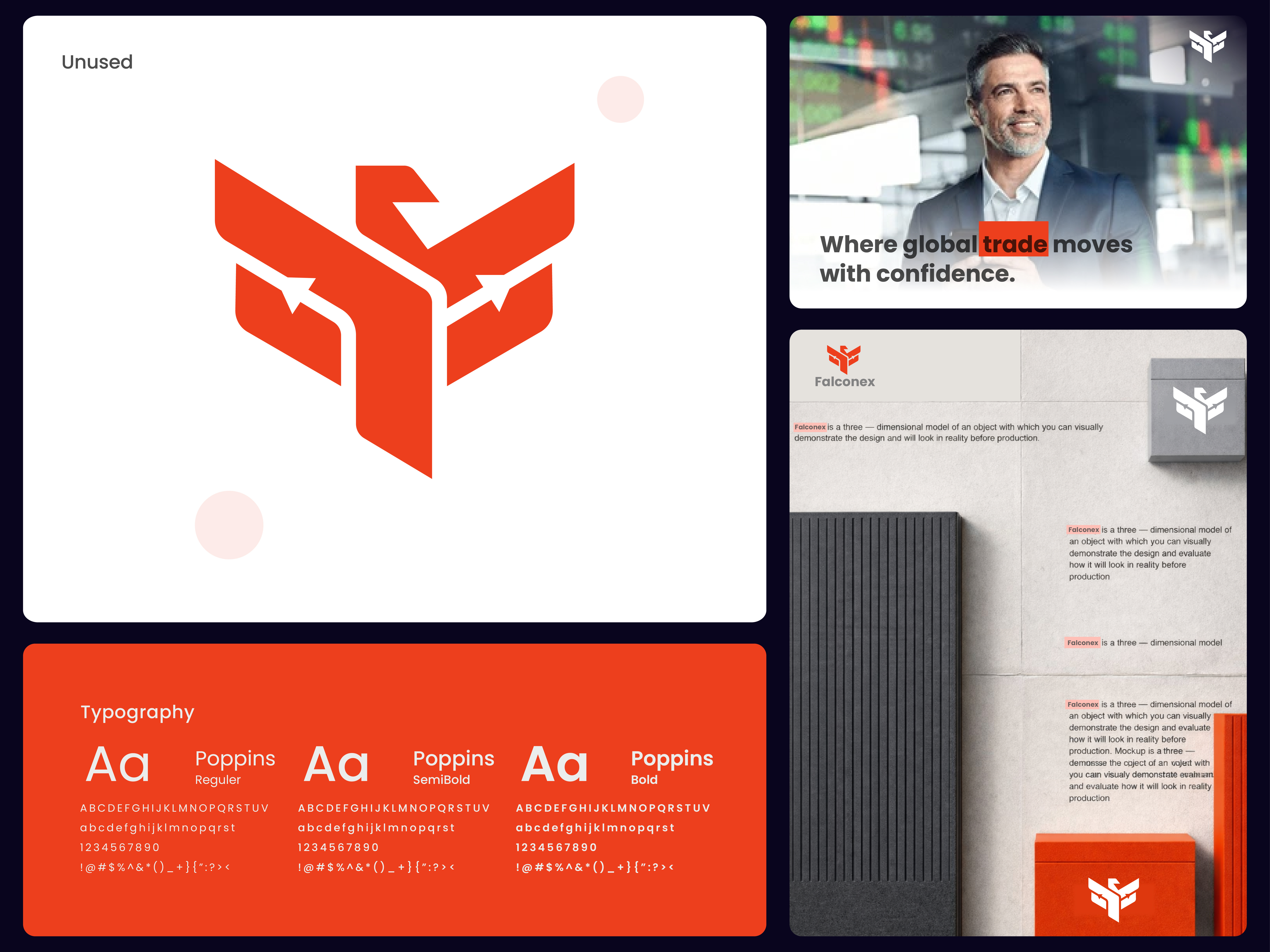 Letter F, Falcon, Trade Logistics Service logo arrow logo brand guidelines branding creative logo eagle logo falcon logo global business letter f logistics service logo logo logo design logo designer modern logo monogram logo negative space professional logo shipping logo trade logo transportation