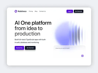 Modelence - AI Platform 3d ai ai ai assistant ai cloud ai platform ai startup ai technology ai tool ai website design artificial intelligence company profile illustration landing page modelence ai platform software startup website uiux web design