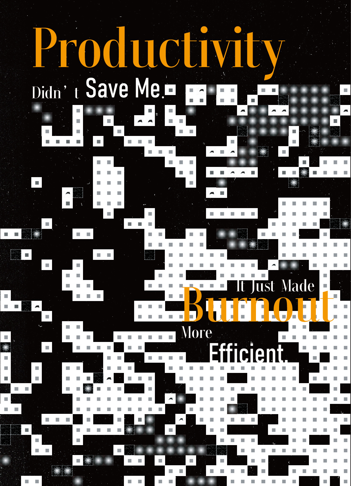 Burnout color graphic poster shape visual