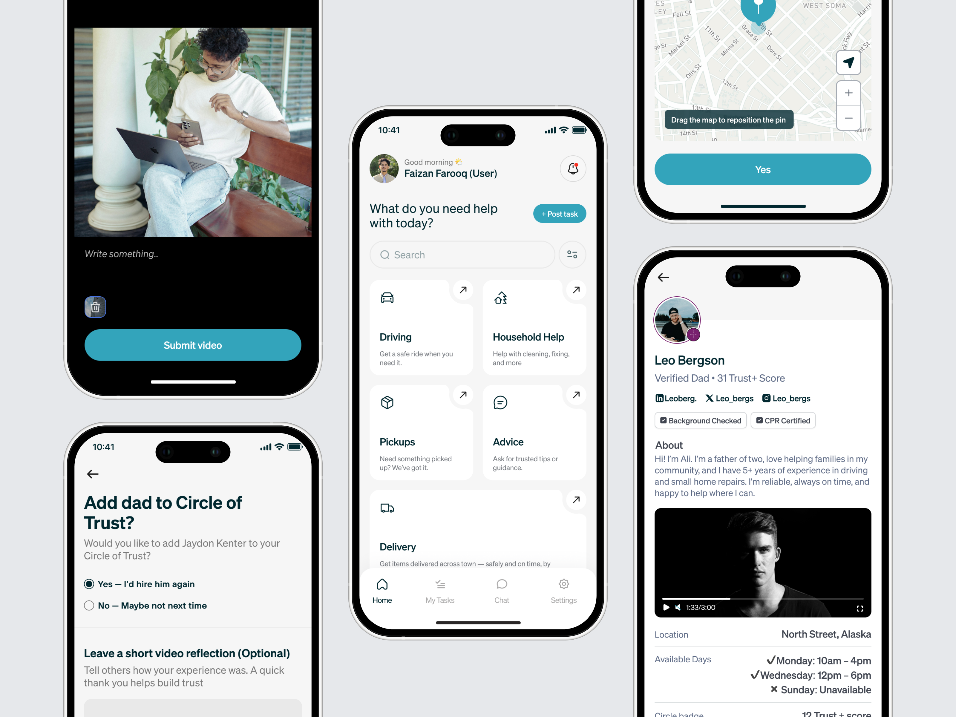 Daddash App UI Concept | Task Bidding & Community Help Platform biddingsystem communityapp communitysupport dad daddash familyfriendlyapp figmadesign gigeconomyapp helpathome homeservicesapp localservicesapp mobileappdesign safeservices serviceondemand task taskmarketplace trustedhelpers ui uiux