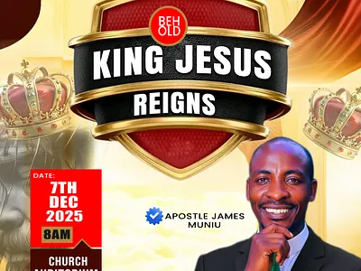 KING JESUS REIGN POSTER graphic design
